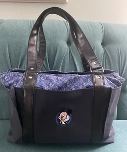 VINTAGE 1990s Mickey Mouse Diaper Bag EUC Dolly Disney, Navy Blue w/ Pads, Nylon - Picture 1 of 9