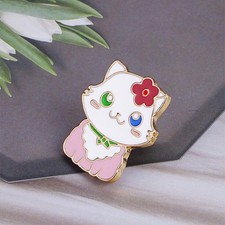 Pink Kitten Brooch Cartoon Brooch Jian New Lovely Cat Enamel Pin White Black