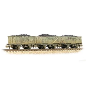Graham Farish 377-235C set of 3 B.R. 16 ton mineral wagons with load new N gauge - Picture 1 of 1