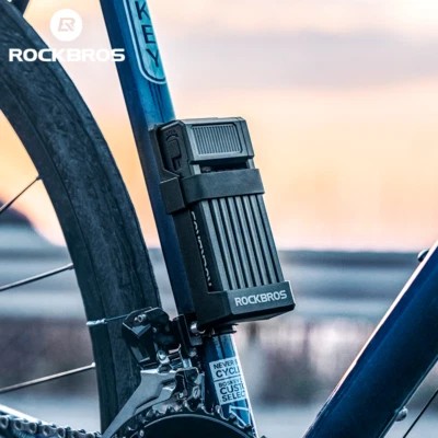 ROCKBROS Bike Rust-Resistant Folding Locks MTB Bicycle Portable Waterproof Locks - Image 1 of 4