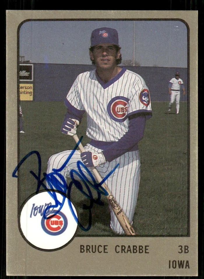 1988 Iowa Cubs BRUCE CRABBE Signed Card autograph AUTO - Image 1 of 1