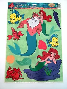 Decoraciones adhesivas para ventana de sirenita de Disney-Ariel & Friends reutilizables NUEVAS - Imagen 1 de 1