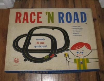 VTG Slot Car Marx Race 'N Road #21555 HO Scale Speedway Set **EMPTY BOX ONLY** - Image 1 of 4