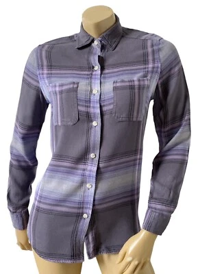 Camisa MOSSIMO SUPPLY CO feminina tamanho XS xadrez namorado ajuste botão para cima colarinho - Imagem 1 de 4