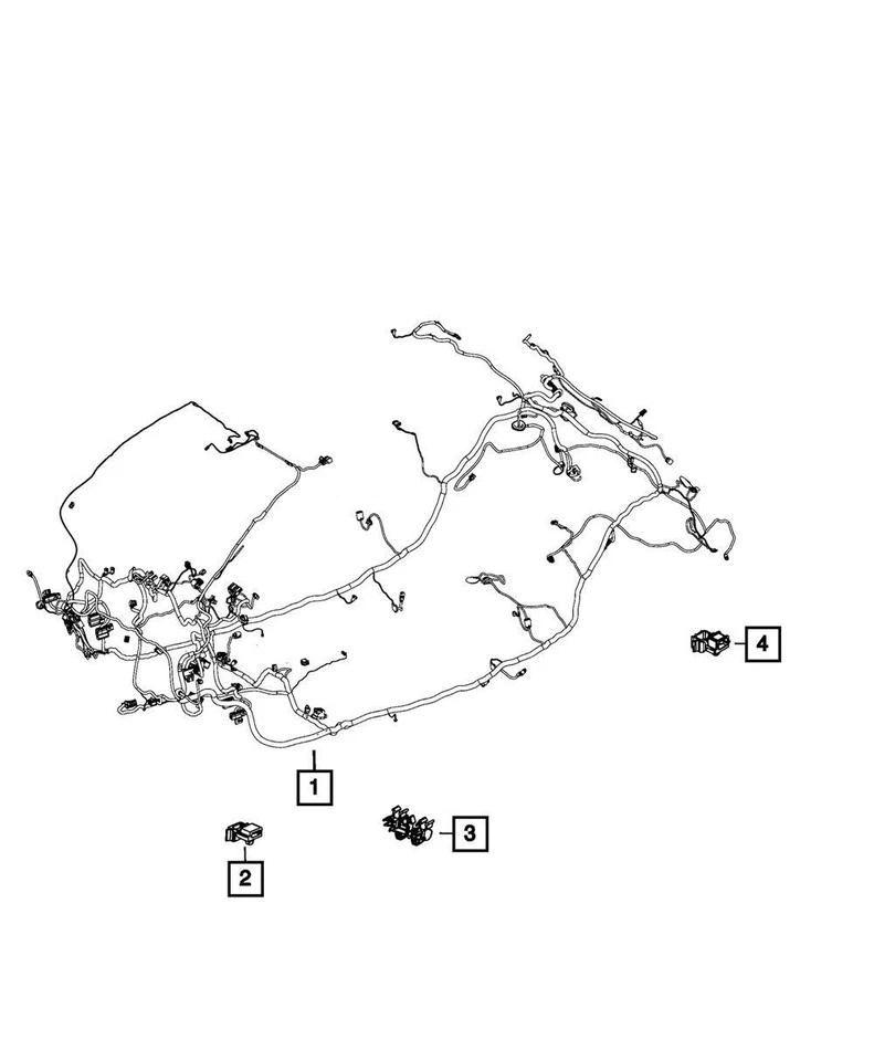 Genuine Mopar 2014-2015 Fiat 500 Electrical Body Wiring Harnesses 68278256AA - Image 1 of 1