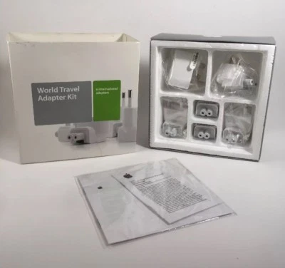 Apple World Travel Adapter Kit M8794G/B 6 International Adapters Japan UK Europe - Image 1 of 4