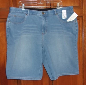 CJ Christopher Banks Slimming Shaped Perfect Fit Bermuda Shorts -Blue 22W NWT - Picture 1 of 13