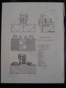 Central City Colorado Collom's Ore Washing Machine Mining Rare Engraving 1870 - Picture 1 of 1
