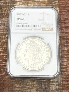 1885 $1 US Morgan Silver Dollar NGC MS64 - Picture 1 of 4