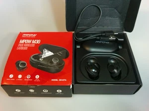 Mpow M30 True Wireless Earbuds - Black Model BH437A (8958) With Case Cable - Photo 1 sur 7