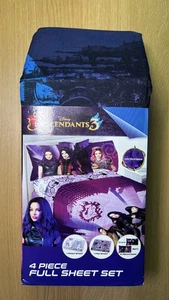 NEW OFFICIAL Disney Descendants 3 - 4 Piece Full Sheet Set - Double Cover - Picture 1 of 4