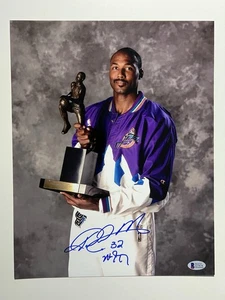 Karl Malone signed 11x14 handsigniertes Foto MVP BAS Beckett Zeuge - Bild 1 von 3