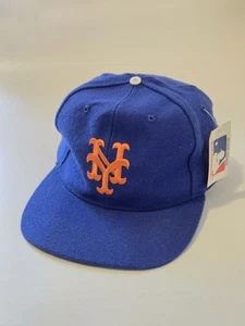 Cappello berretto starter snapback New York Mets lana vintage fondo di magazzino (bottone mancante) - Foto 1 di 13