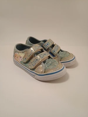 Zapatos para niñas Frozen de Disney con Elsa y Anna talla 10 azules Foto 1 de 4