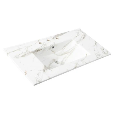 SNK1003C Ancillary 3-Hole 36 in. W x 18.25 in. D Classic Contemporary Rectang... - Image 1 of 4