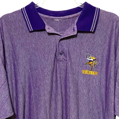 Camisa polo para hombre Minnesota Vikings XL púrpura NFL fútbol americano deportes preppy Foto 1 de 4