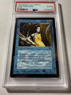 Creature Bond 1993 BETA Magic Gathering MTG PSA 6 EX-MT Vintage - Image 1 of 3