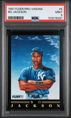 1991 Fleer Bo Jackson #5 Pro Visions - PSA 9 MINT - Iconic Card + Newly Graded! - Image 1 of 3