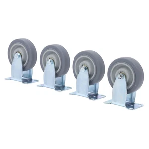 4 Stück Schwerlast 4" Lenkrolle Räder Gummiräder Kapazität 1200 Pfund - Bild 1 von 17