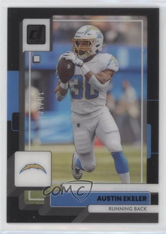2022 Panini Clearly Donruss Black /10 Austin Ekeler #26 - Image 1 of 2