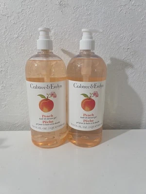 Crabtree & Evelyn Peach Bath & Shower Gel - (2) 33.8 FL.OZ  - Image 1 of 2