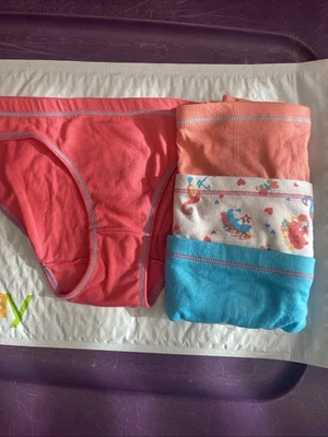 Hanes Talla 10 Niñas Hipsters Sin Etiquetas Paquete de 4 Elástico Cómodo Sin Enrollar Cintura Nueva Sin Etiquetas Foto 1 de 3