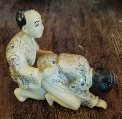 Японские резные эротические фигурки нэцкэ сюнга - Изображение 1 из 4