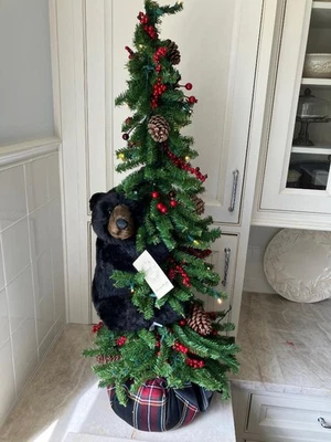 Ditz Designs Plaid Tree Bear 42" 70409 - Image 1 of 4