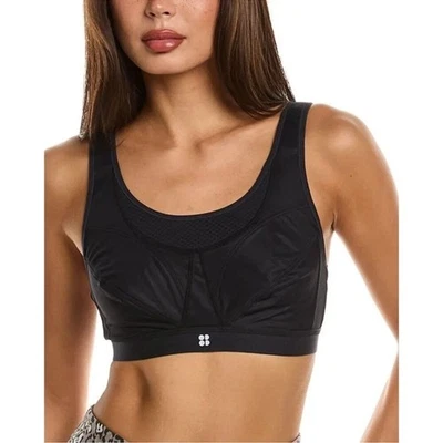 Sutiã esportivo Sweaty Betty ultra corrida preto tamanho 32D ajustável confortável - Imagem 1 de 4