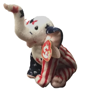 Ty Righty 2000 Political Elephant Stars Stripes 6 Beanie Baby MWMT w/errors ? - Picture 1 of 10