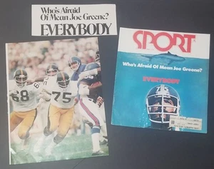 MEAN JOE GREENE PITTSBURGH STEELERS Mancave Kunst Dekor Posten Ausschnitt PINUP 1975 - Bild 1 von 1