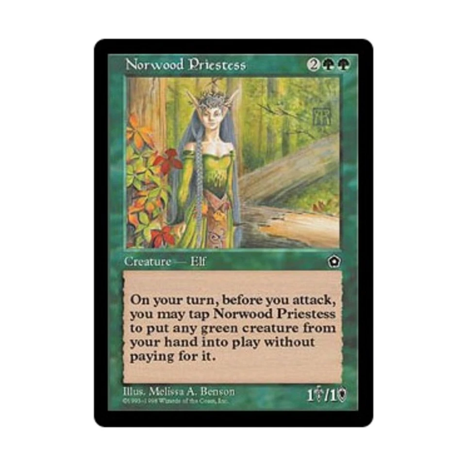 WOTC MtG Portal 2nd Age Norwood Priestess (R) NM - Image 1 of 1