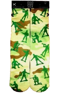 MENS ODD SOX CAMO TOY SOLDIERS CREW SOCKS Sz 6-13 Unisex - Picture 1 of 2