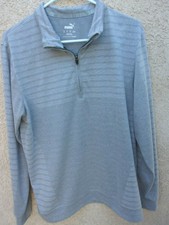 Puma Mens Gray L/S Activewear Top Sz S