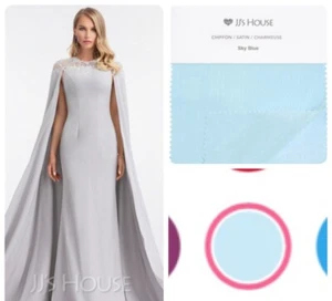 JJ's House Sky Blue Dress bridesmaid formal style 198668 Plus size 16 NWT READ - Picture 1 of 7