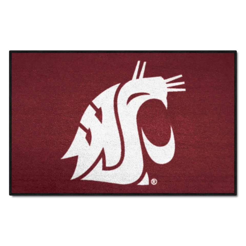 WASHINGTON STATE COUGARS Fanmats Nylon Universal Man Cave Starter Rug , 19"x30" - Image 1 of 1