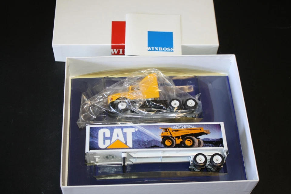 WINROSS favorites Caterpillar Cat Semi TRUCK TRAILER diecast metal MIB - Image 1 of 1