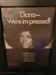 Diana Ross Rare Original Promo Poster Ad Framed! #8 - Picture 1 of 1