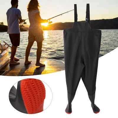 Unisex Outdoor Fishing Waders Stocking Foot Breathable Chest Wading Pants Accs - Image 1 of 4