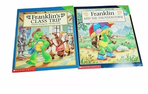 Franklin the Turtle Lot of 2 Books: Class Trip & Thunderstorm Kids Scholastic - Picture 1 of 7