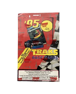1995 NASCAR Traks Racing 'Sealed' Trading Card Box | 38 Packs - Image 1 of 4