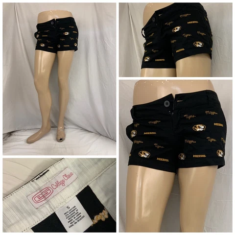Mizzou Tigers Shorts Sz 5 Black Low Rise College Classics YGI P2-132 Cover
