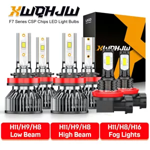 For 2017 2018 2019 2020 Nissan Pathfinder 6x 6000K LED Headlight Fog Light Bulbs - Picture 1 of 8