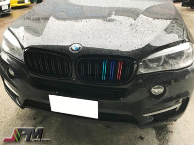 Grelha frontal para BMW F15 X5 14-18 M estilo brilho preto metálico cor M - Imagem 1 de 3