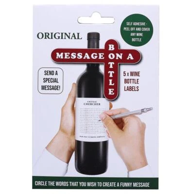 DIABOLICAL GIFTS 5-Pack Crossword Puzzle Wine Bottle Labels – Unique Gift & Bottle Decor Idea
