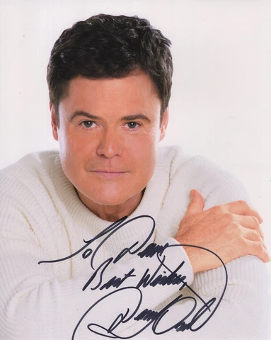 DONNY OSMOND AUTOGRAPHED 8x10 COLOR PHOTO+COA          HANDSOME POSE     TO DAVE Cover
