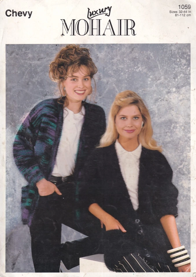 Chevy 1059 Original Women's Knitting Pattern Mohair Cardigan - Image 1 of 1
