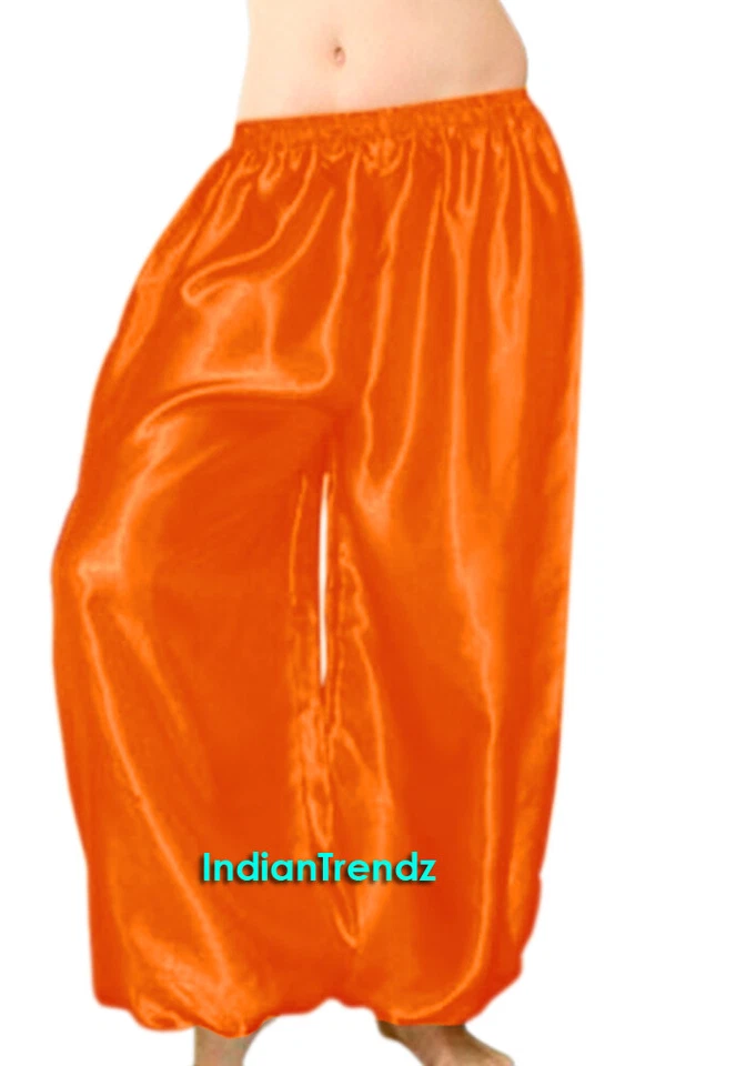 Satin Harem Pant Yoga Genie Belly Dance Pantaloons Aladdin Halloween Bombachos - Image 1 of 1