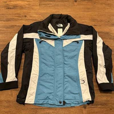 North Face Women Jacket Coat Size 6 Insulated Blue Black Skiing Multiple Pockets - Image 1 of 3