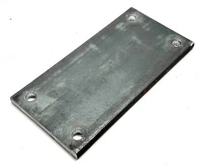 SGS LASER CUT Steel FIXING PLATE 150 x 75 - 5.0 / 10.0mm Thick 4 Holes